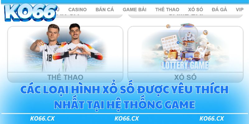 Các loại hình xổ số được yêu thích nhất tại hệ thống game