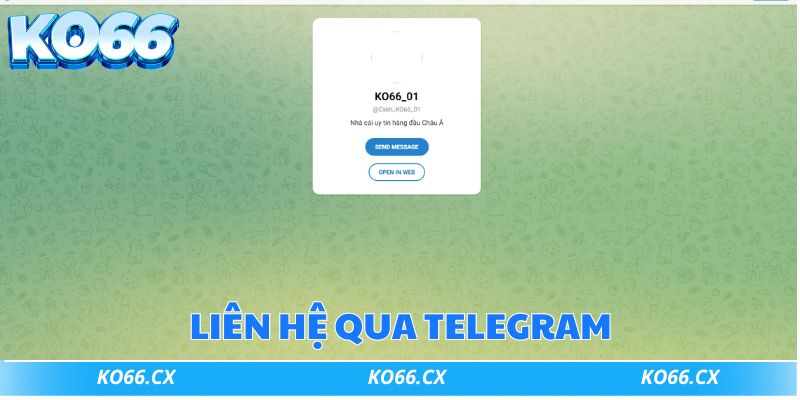 Liên hệ nhanh qua Telegram của nhà cái