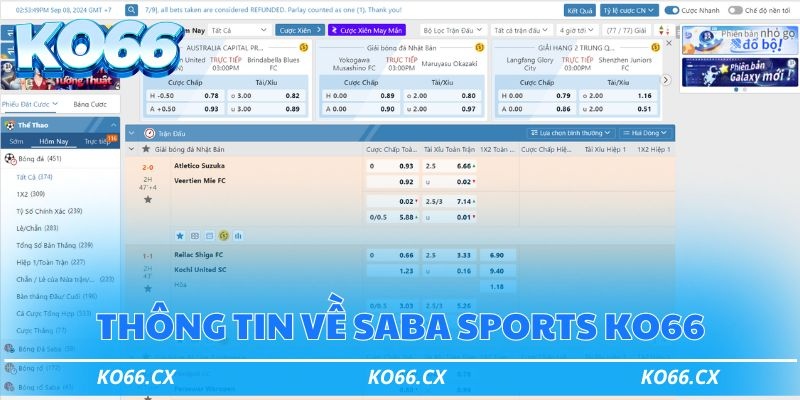 Thông tin tổng quan về SABA Sports KO66 